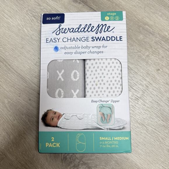 Stage 1 Swaddleme Pod Zip Up Compression Pod Newborn 7-14lbs 26in 2pk Set - Picture 1 of 3